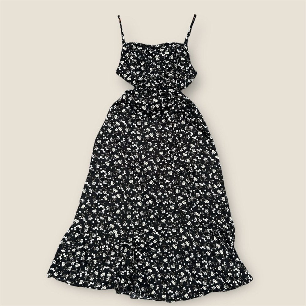 Floral Black Dress